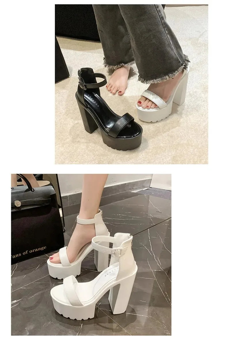 Super High Heels Women's Shoes Fashion Elegant High Heel Sandals Women Party Wedding Pumps Women Luxury Peep Toe Platform Sandal