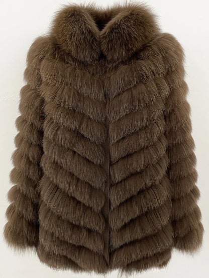 OFTBUY Custom Luxury Long Full Real Fur Coat for Women Streetwear Thick Warm Winter Real Fur Overcoat High-End Custom Outerwear