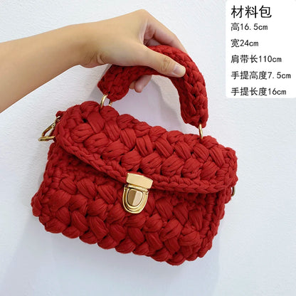 New Rope Woven Women Handbags Designer Knitting Chains Shoulder Crossbody Bag Casual Lady Hand Bags Small Flap Purses