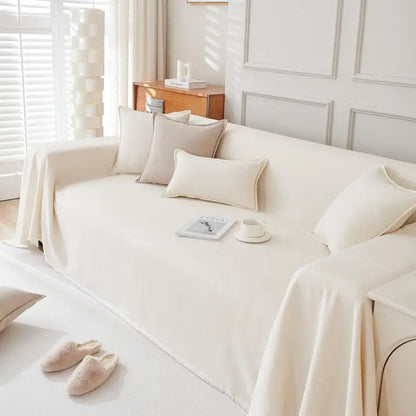 1pcs Solid color Sofa Cover Simple Anti-cat Scratch Solid Color Cushion Home Living Room Seat Dustproof Blanket