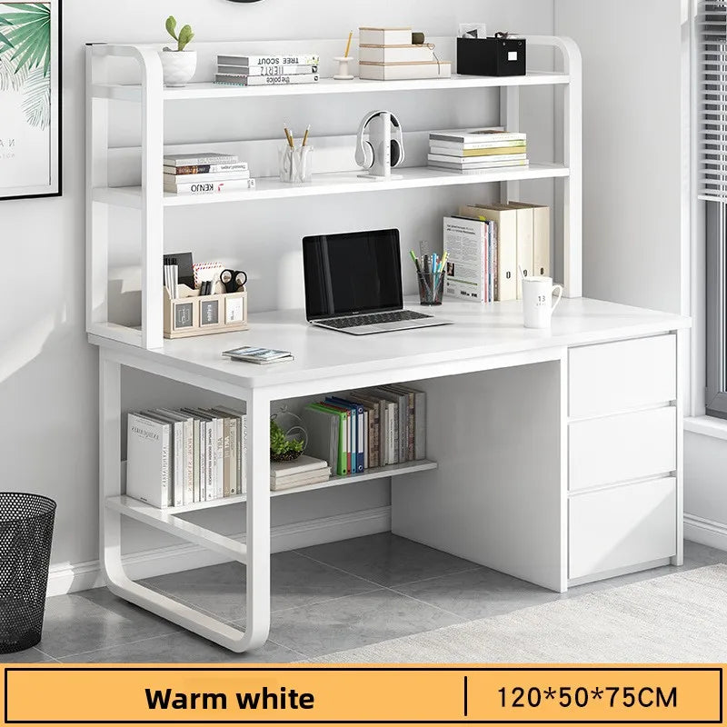 New model Desk Desktop Computer Desk Simple Home Desk Student Bedroom Bookshelf Integrated Writing Desk
