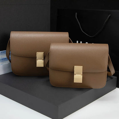 Luxury Designer Tofu Bags Square Bag One Shoulder Crossbody Bag Fashion Handbags Top Quality Genuine Leather Women's Bag Chic