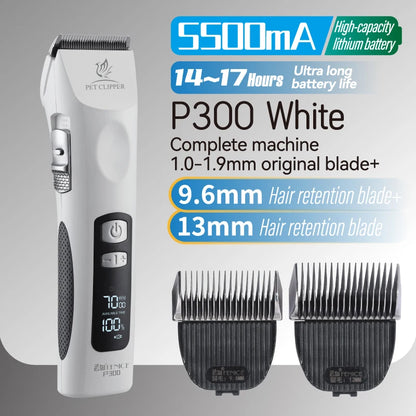 Fenice Cordless Rechargeable Pet Clipper Low Noise Professional Pet Hair Cutting Machine Grooming Trimmer Shaver Kit for Animals