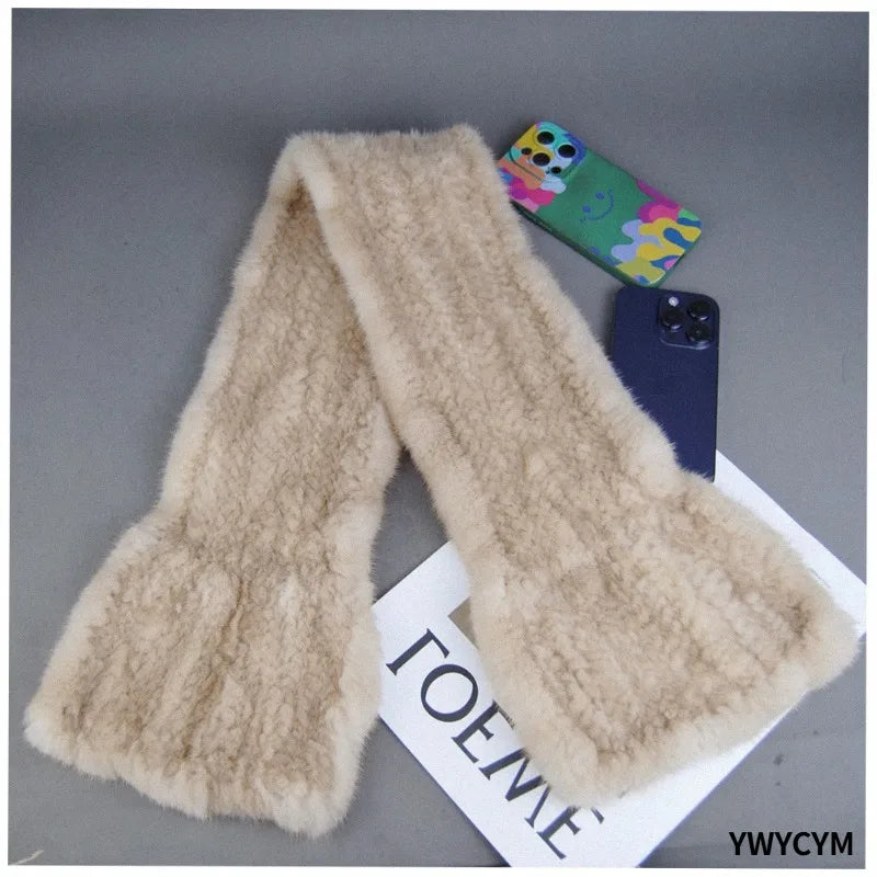 2025 Lady Luxury Authentic Mink Fur Shawl Scarf Winter 100%Natural Mink Fur Real Scarf Shawl Fashion Genuine Mink Fur Ponchos