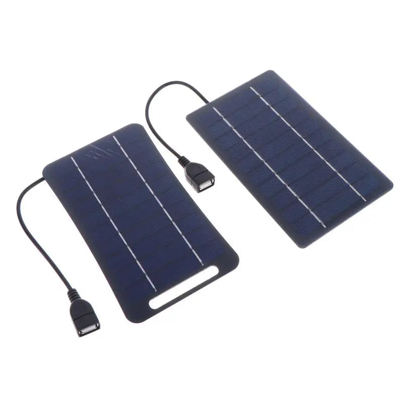 [J] 2W Solar Charger Portable W/USB-C Fast Charging For Phone Power Banks Camping Hiking Emergency Power Supply
