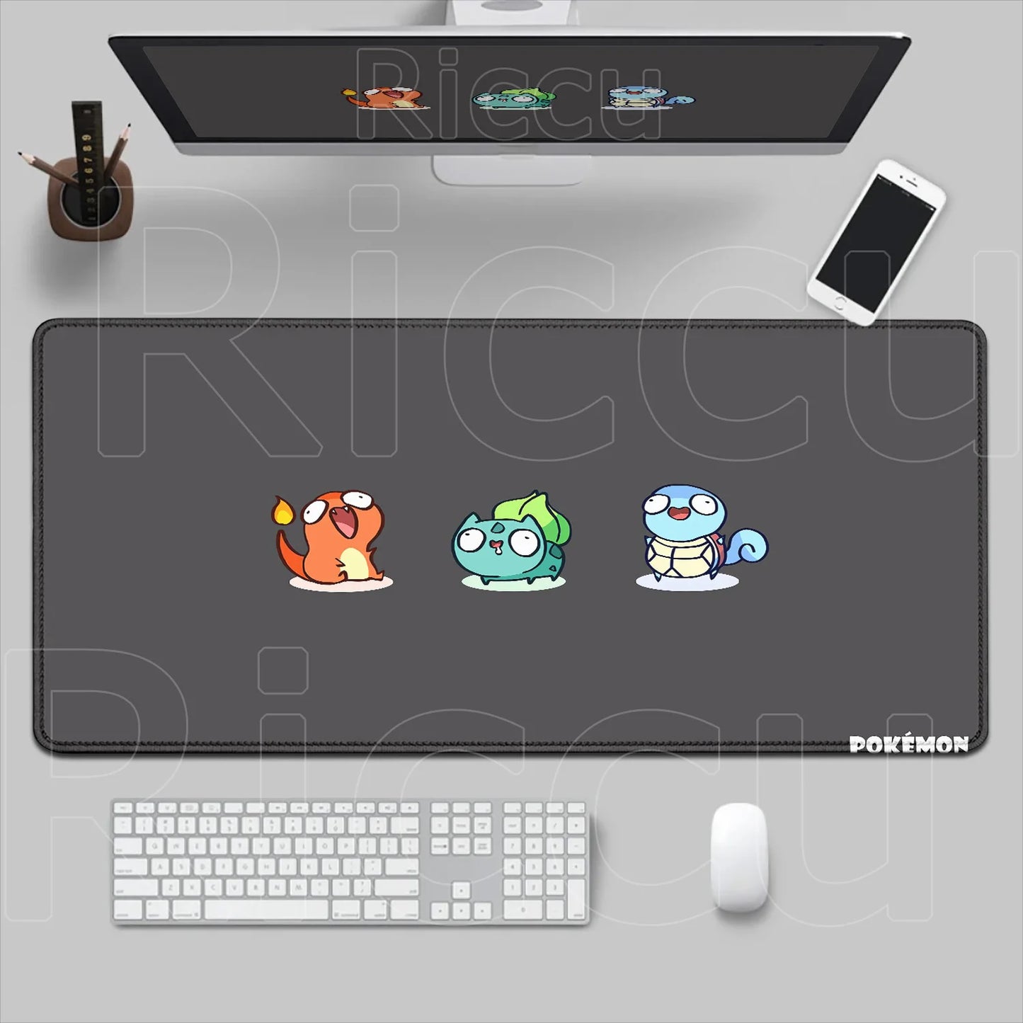 P-pokemon Bulbasaur Mouse Mats Rubber Mousepad Large Anime Gaming Accessories Pad Kawaii Carpet Cabinet Keyboard Office Deskmat