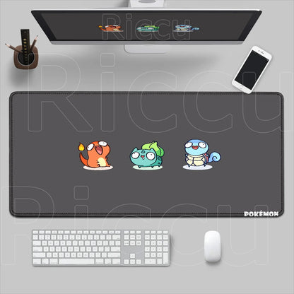 P-pokemon Bulbasaur Mouse Mats Rubber Mousepad Large Anime Gaming Accessories Pad Kawaii Carpet Cabinet Keyboard Office Deskmat