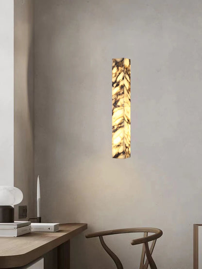 Cuboid Natural Marble Wall Lamp Art Design Dimmable Indoor Parlor Bedroom Stairs Bathroom Lighting