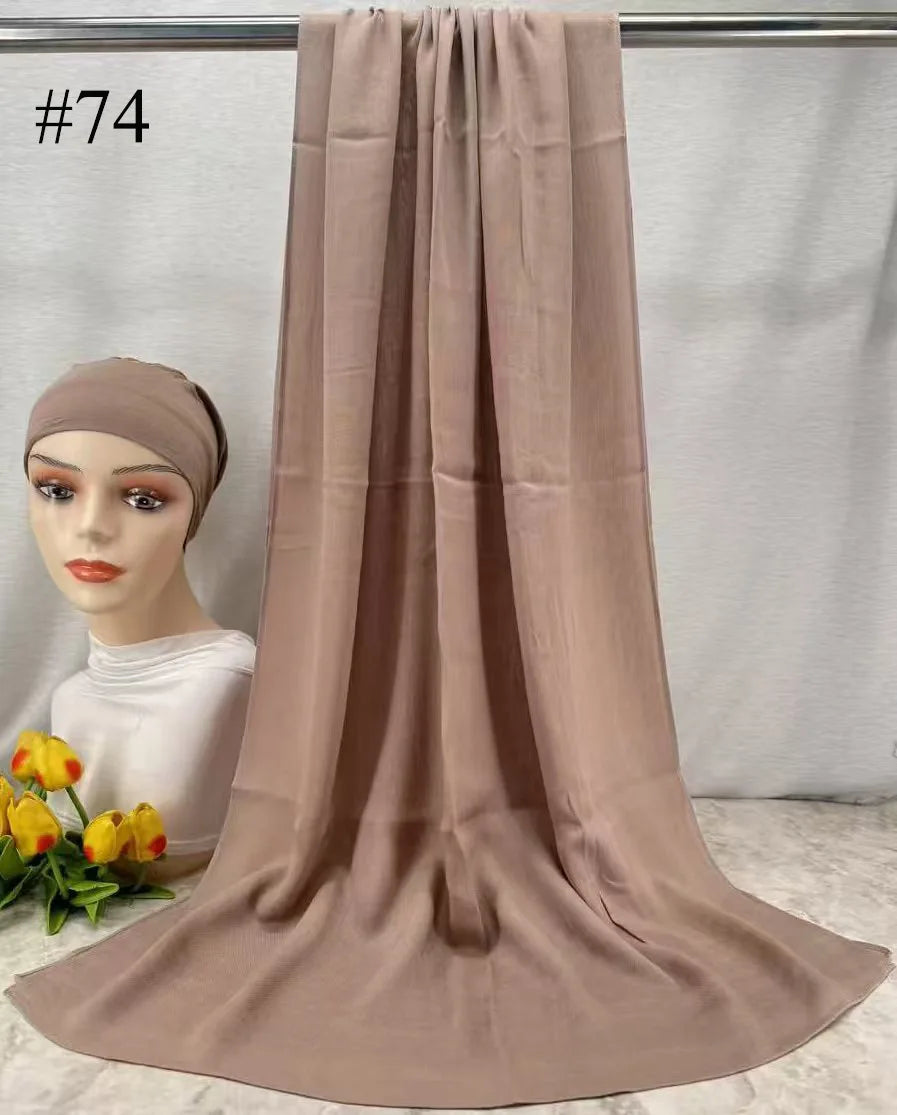 Mini Modal Hijab with Undercap Set Basic Stretchy Pullover Headscarf Thin Breathable Sunscreen Head Wrap Hijabs Scarf 165*50cm