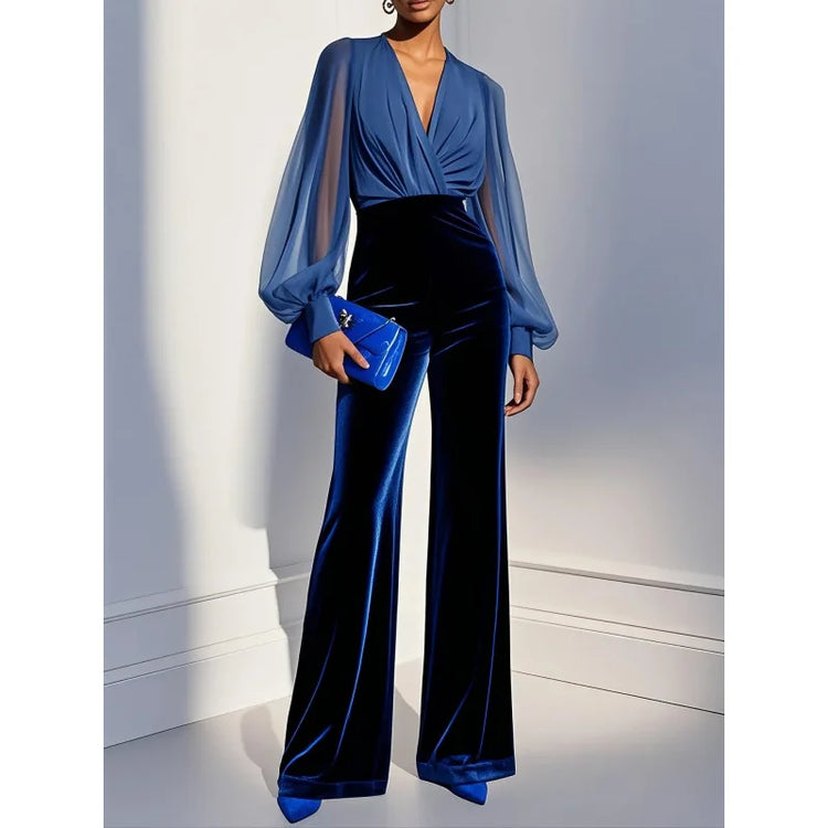 MsChuh Jumpsuits For Woman Bodysuits Jumpsuit Dignified Simple Style Elegant Temperament Commuting Slim Long Sleeves Fashionable