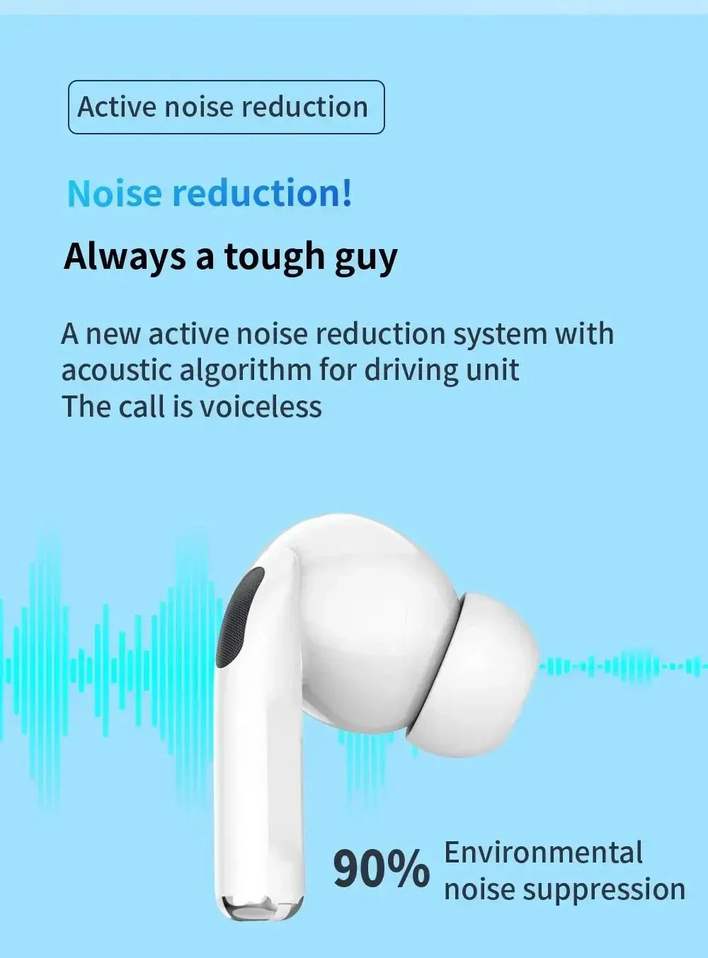 For Air pro5  Earphones TWS MaxWireless Bluetooth In Ear Earbuds Sport Noise Cancelling Headset For iPhone Xiaomi Huawei