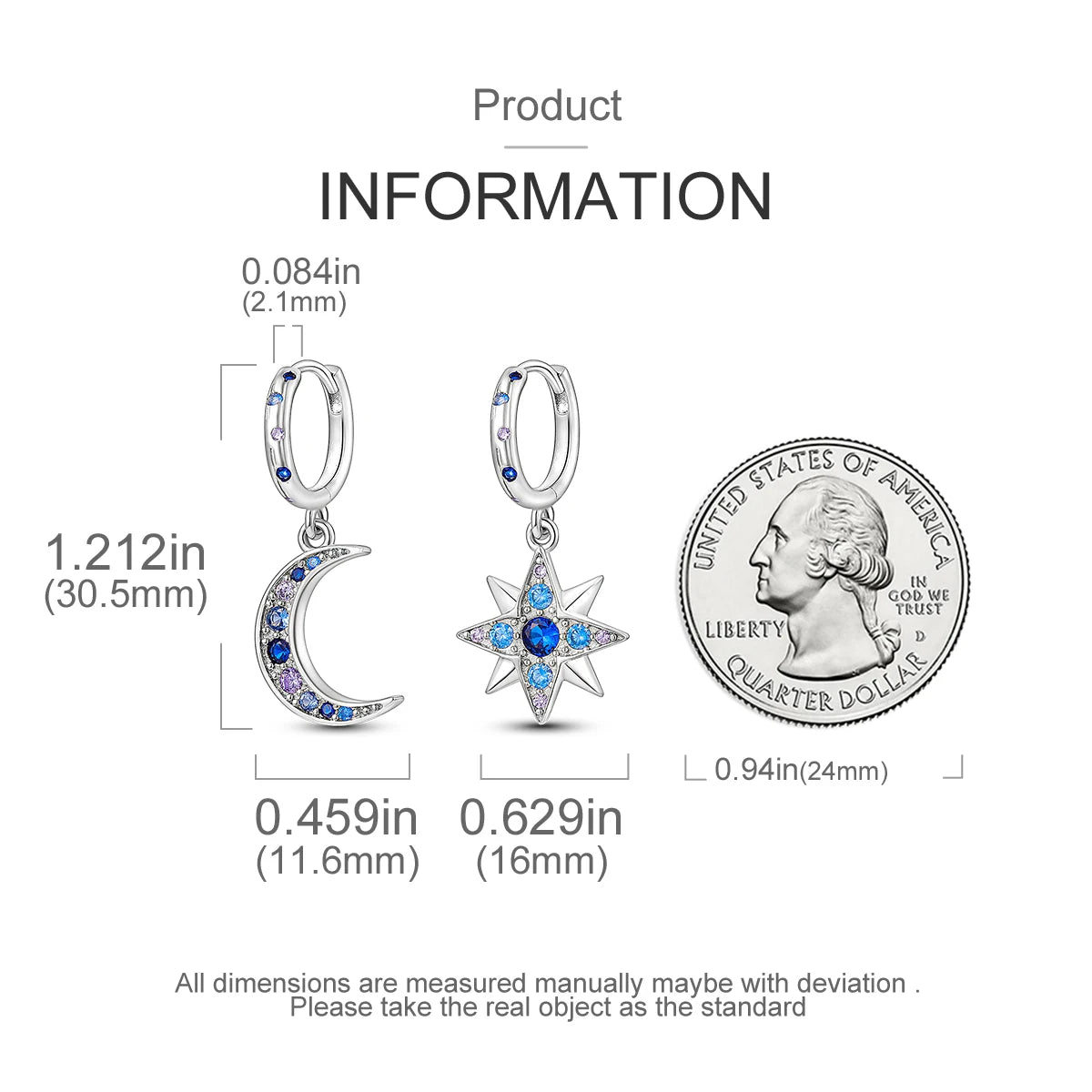 925 Sterling Silver Original Hoop Earring For Woman Luxury  Pendientes Wedding Jewelry Gift