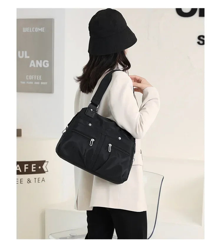 Tote Bag Handbag Shoulder Bag for Women Nylon Waterproof Large Capacity Shopping CrossBody Bag Ladies Messenger Bags Handbags