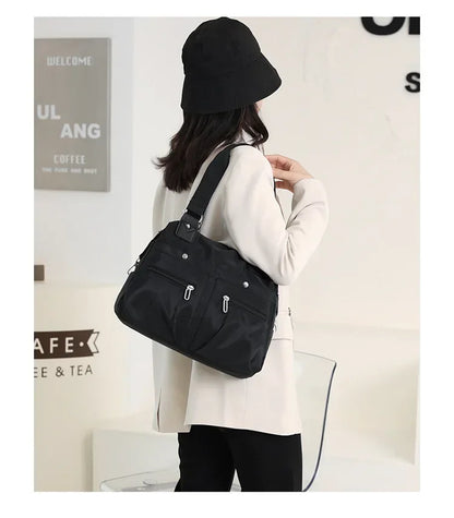 Tote Bag Handbag Shoulder Bag for Women Nylon Waterproof Large Capacity Shopping CrossBody Bag Ladies Messenger Bags Handbags
