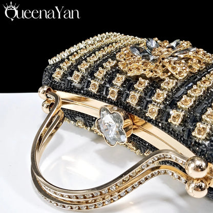 2026 Diamond Women Luxury Clutch Evening Bag Wedding Crystal Ladies Cell Phone Pocket Purse Female Wallet for Party Quality Gift