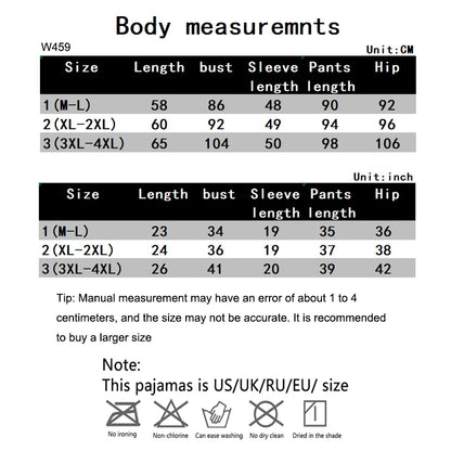 2PCS/Set Women Big Size with Chest Pads Pajamas Spring Autumn and Winter Long-Sleeved Headset Loose Homewear Can Be Worn Outside