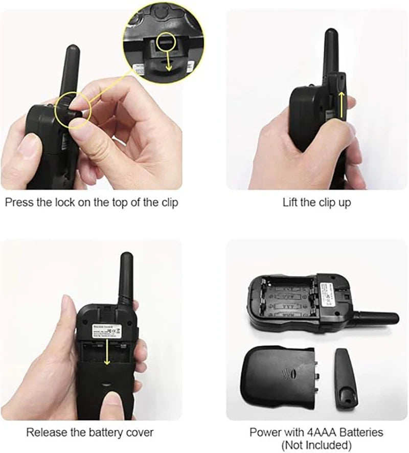 2 Pack Kids Walkie Talkies with Flashlight & LCD Screen, 3 Miles Long Range, Perfect for Outdoor Adventures, Camping and Hiking