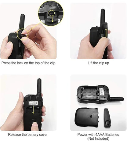 2 Pack Kids Walkie Talkies with Flashlight & LCD Screen, 3 Miles Long Range, Perfect for Outdoor Adventures, Camping and Hiking