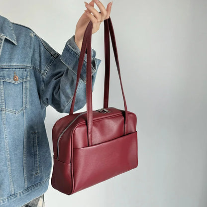 CGCBAG Vintage Designer Luxury Women Tote Bag Casual Lage Capacity Female Shoulder Bag High Quality PU Leather Ladies Handbags
