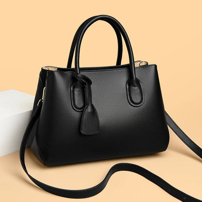 Genuine Leather Large Capacity 3 Layers Women Totes Designer Ladies Shoulder Crossbody Bags Fashion Female Handbags Sac A Main