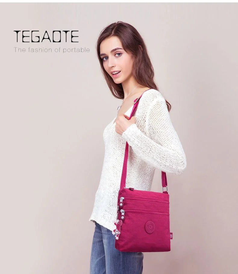 Tegaote Women Messenger Bag Nylon Women Shoulder Crossbody Bags Female Fashion Ladies Handbags School Bag Sac à Main Purse Bolsa