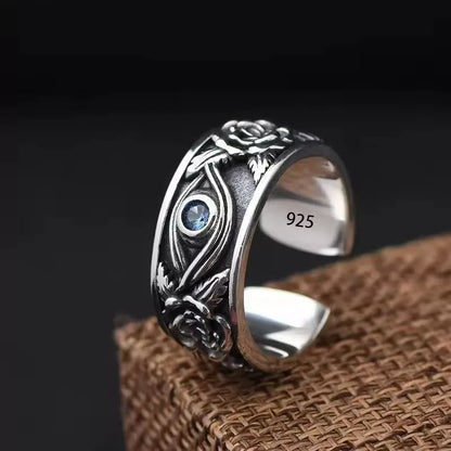 VENTFILLE 925 Sterling Silver Geometric Multilayer Round Bead Ring Female Fashion Punk Temperament Prevent Allergy Charm Jewelry