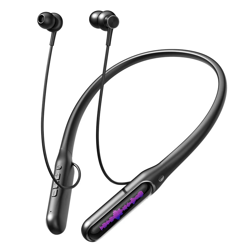 EARDECO Dual Screen Neckband Earphones Bass 5.4 Bluetooth Headphone Sport Wireless Headphones Outdoor Waterproof Dustproof