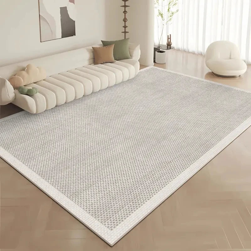 VIKAMA Nordic Style Living Room Carpet Soft Non-Slip Dirt Resistant Mat for Sofa End Table Bedroom Cloakroom Home Decor