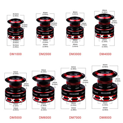 1000-8000 Full Metal Spinning Fishing Reel 4.7:1-5.2:1 23KG Max Drag Long Cast Carp Sea Fishing Wheel Accessories