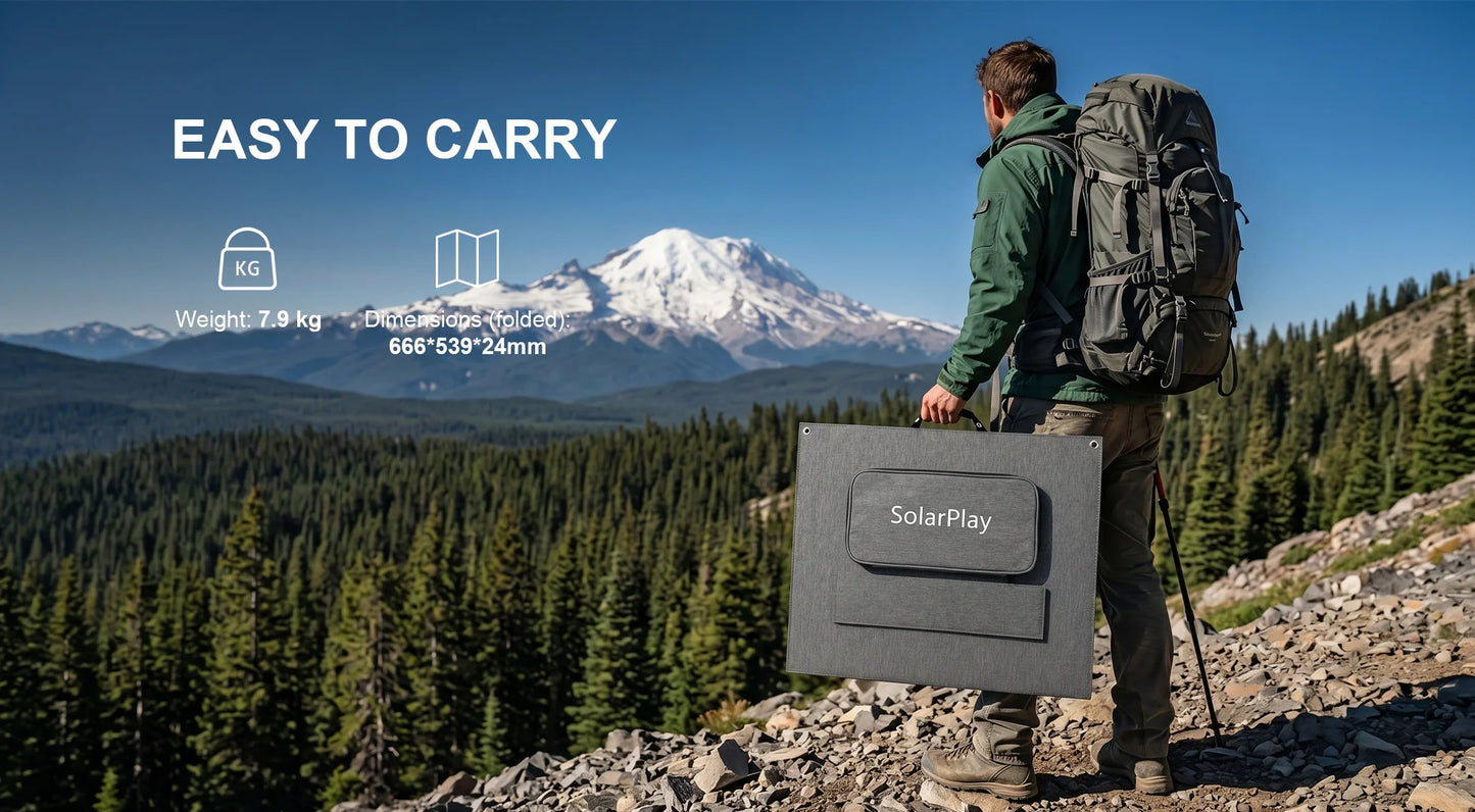 SOLARPLAY 3600W Portable Power Station 3840Wh Large Capacity Emergency Backup Power Q3600 Supply 400W Foldable Solar Panel Kit for Outdoor Camping RV Off-Grid Use