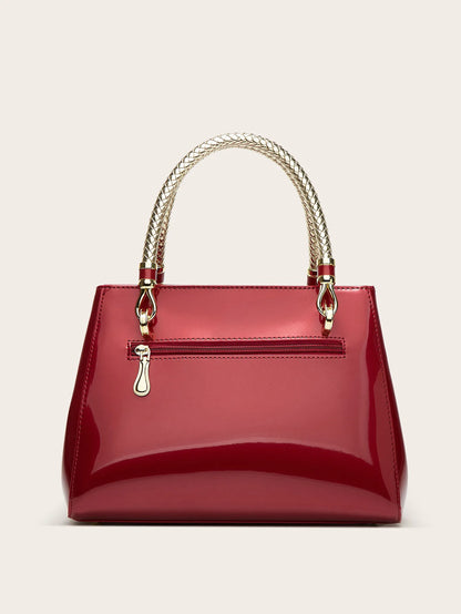 Faux Leather Handbags for Woman 2026 Luxury Bags Designers Evening Party Handbag Ladies Bag Wine Rose Red Navy Pink Beige Black