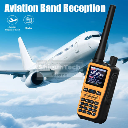 Baofeng UV 5R Mini Walkie Talkie 3800mAh High Capacity Air Band UHF/VHF FM Bluetooth Programming Type-C Camping Radio Upgrade 5R