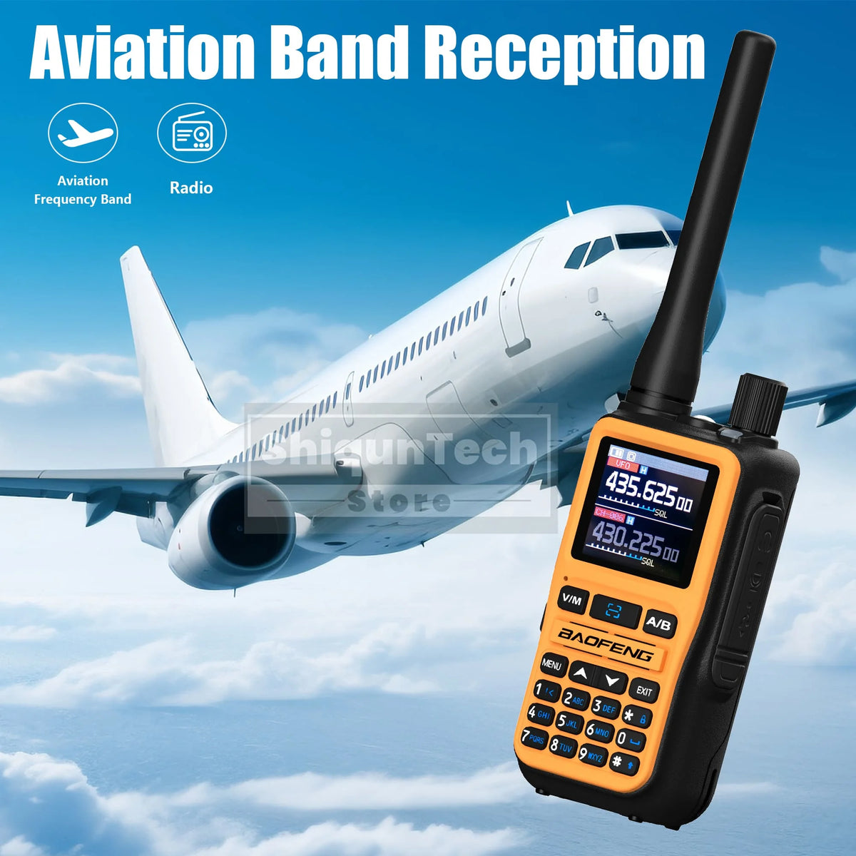 Baofeng UV 5R Mini Walkie Talkie 3800mAh High Capacity Air Band UHF/VHF FM Bluetooth Programming Type-C Camping Radio Upgrade 5R