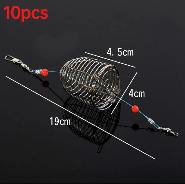 10Pcs Carp Fishing Bait Trap Cage Feeder Basket Holder Coarse Lure Feeder Carp Fishing Tackle Kit
