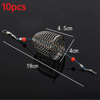 10Pcs Carp Fishing Bait Trap Cage Feeder Basket Holder Coarse Lure Feeder Carp Fishing Tackle Kit
