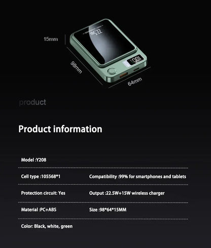 Lenovo PD22.5W Fast Charging Magnetic Wireless 500000mAh Large Capacity External Battery Power Bank For iPhone Samsung