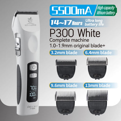 Fenice Cordless Rechargeable Pet Clipper Low Noise Professional Pet Hair Cutting Machine Grooming Trimmer Shaver Kit for Animals