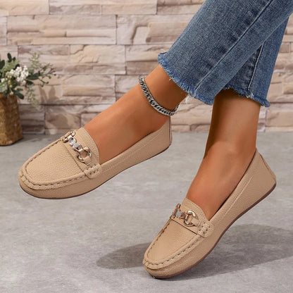 New Women's Casual Slip on Mary Jane Shoes Spring Autumn Fashion Round Toe Solid Soft Sole Flat Loafers Zapatos De Mujer luxury