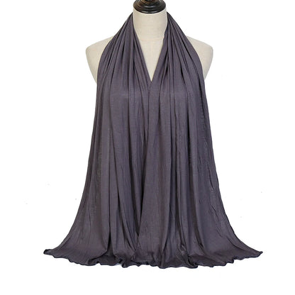 Premium Modal Cotton Jersey Hijab Scarf Long Muslim Shawl Plain Soft Turban Tie Head Wraps For Women Africa Headband 170x60cm