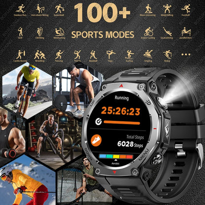 2026 New Military Active Edge Smart Watch Men 10ATM Waterproof GPS Motion Track 100+Sport Modes Heart Rate HD BT Call Smartwatch