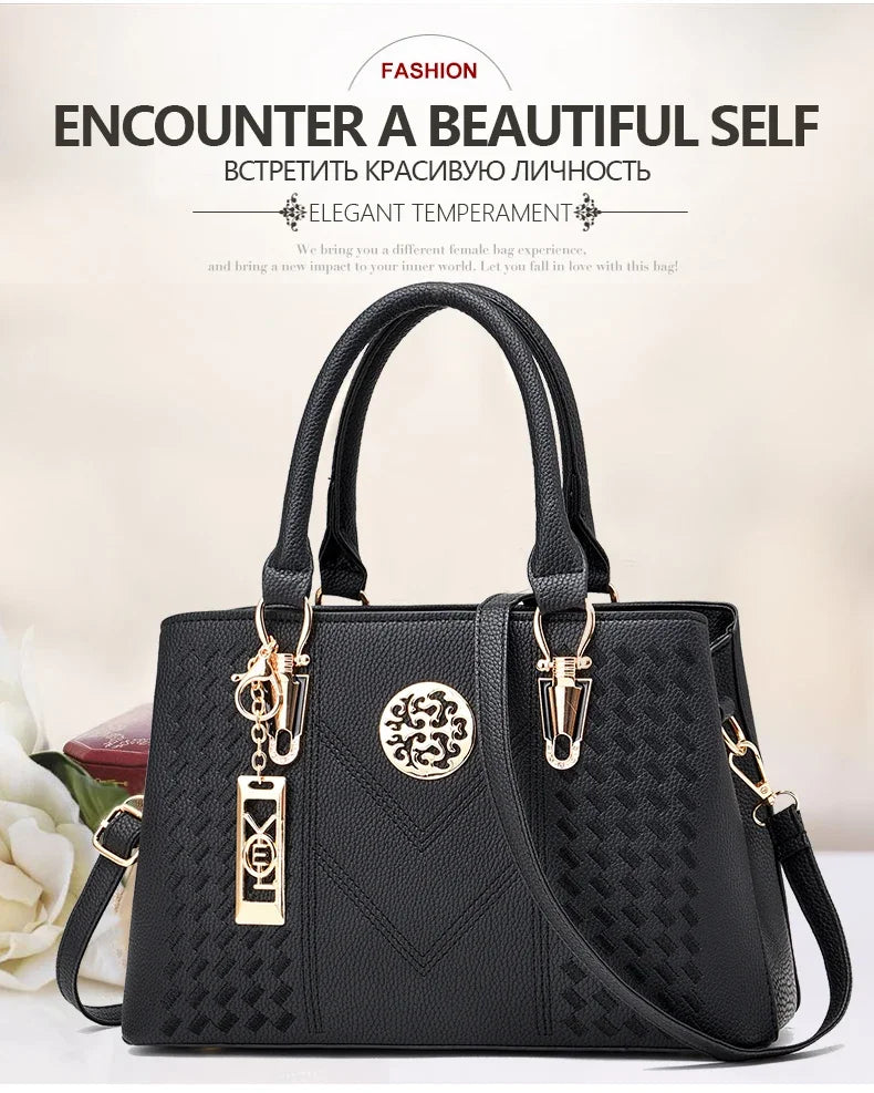New Famous Designer Brand Bags Women Leather Handbags Luxury Ladies Hand Bags Purse Fashion Shoulder Bags Gift
