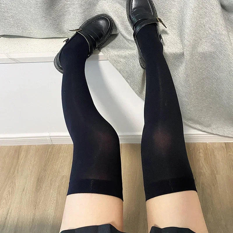 1/2pairs Sweet Over Knee Long Socks Women Girs Sexy Nylon Calf Socks Thigh High Stockings Legging JK Lolita Cosplay Tights