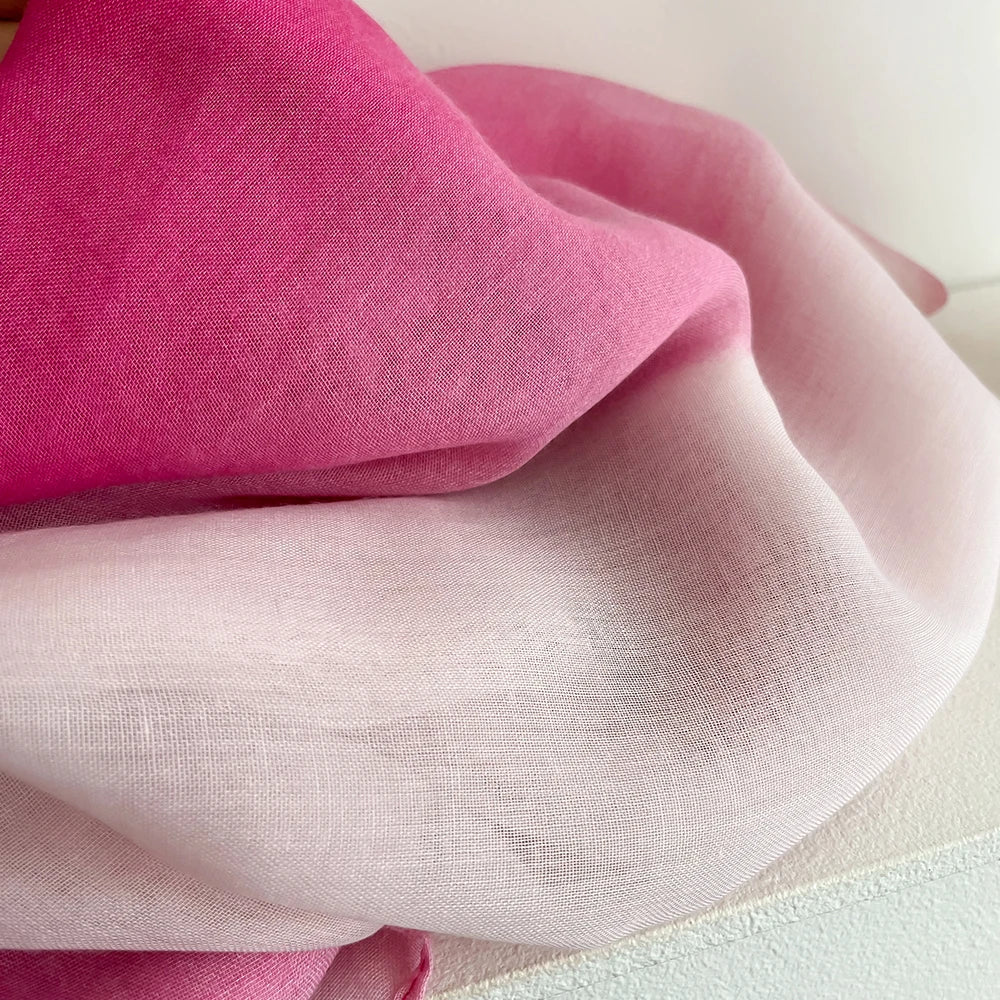 Spring and Summer Women Plain Colour Travel Ethnic Style Shawl Cotton Linen Feel Thin Type Sunscreen Beach Towel Split shawl