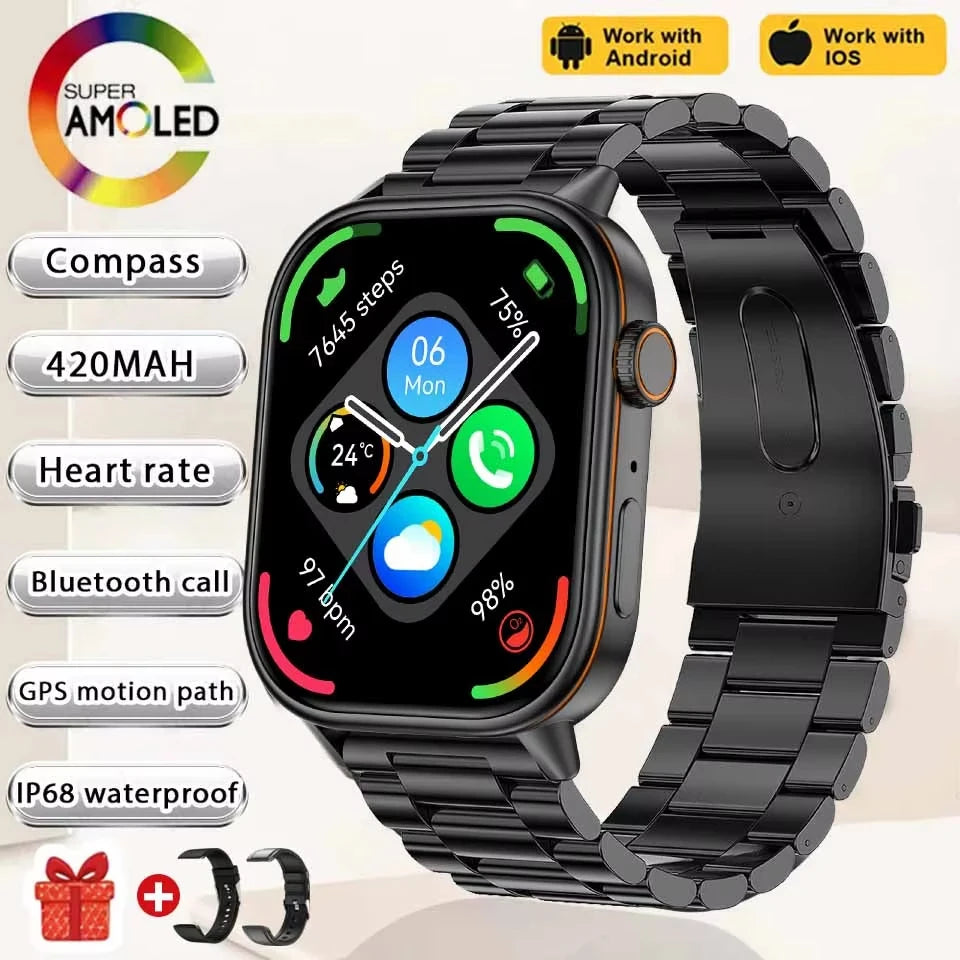 2026 New Multifunctional Smartwatch Women Gift Built-in GPS Bluetooth Call Music Fitness Sports Bracelet Sleep Monitor Watch Lad