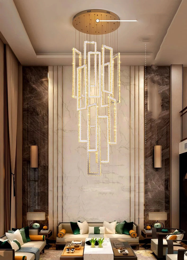 Modern home decoration salon lamps for living room smart crystal Pendant lights dining room indoor lighting