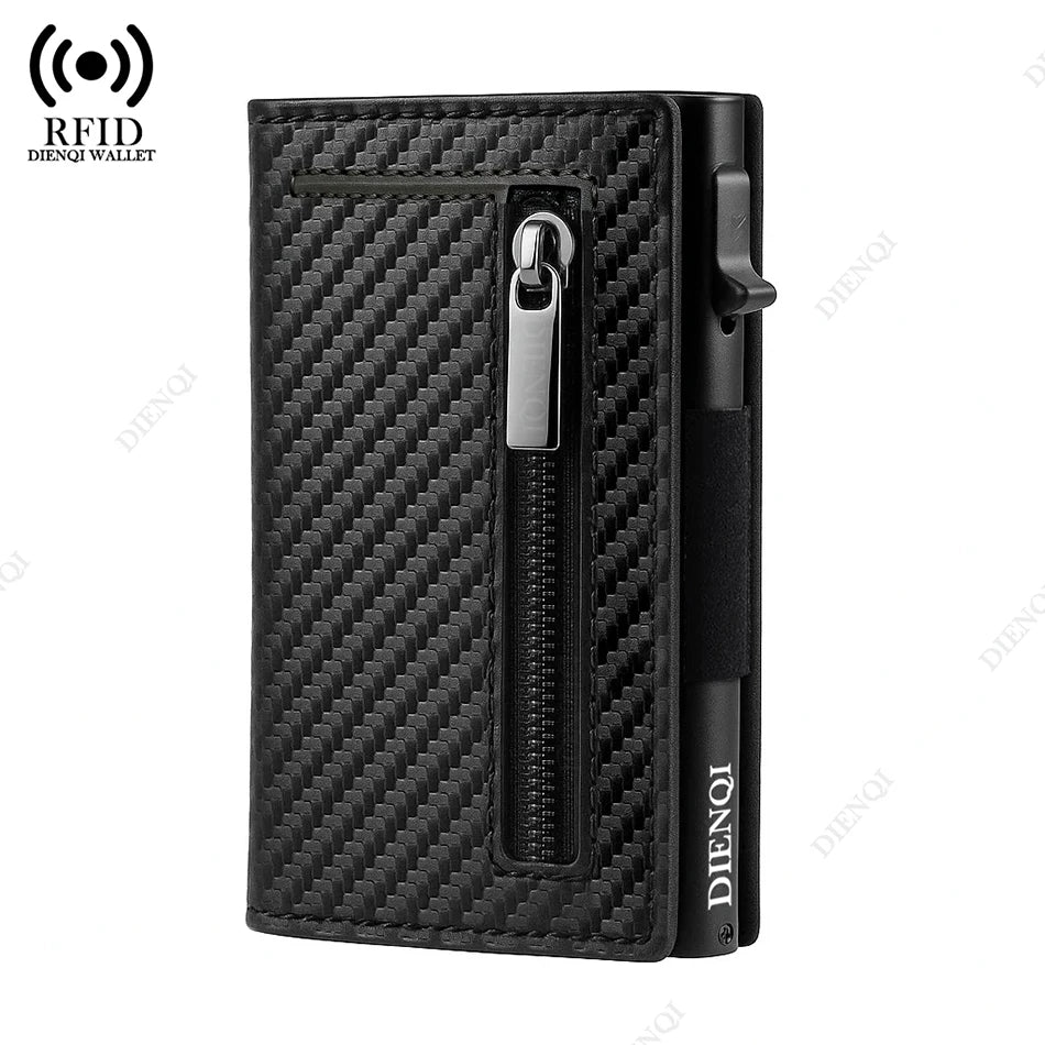 Rfid Credit Card Holder Men Wallets Mini Handbags Luxury Brand Bag Cardholder Case Leather Magnetic Coin Purse Hand Bag for Men