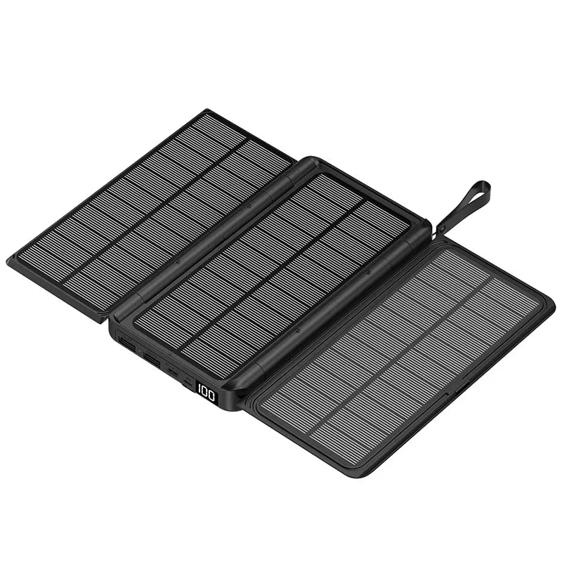 20000mAh Qi Wireless Solar Power Bank Outdoor External Battery Portable Powerbank for iPhone 14 Samsung Xiaomi Huawei Poverbank