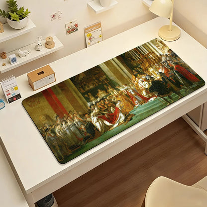 Artist J-Jacques-Louis D-David-S Mouse Pad Large Non-Slip Waterproof Mat Stitched Edge Keyboard Pad for Gaming Daily Office