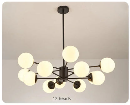 Modern Lustrous Glass Chandelier Ceiling Light Elegant Indoor Lighting for Living Room Dining Room - Luxury Room Decoration