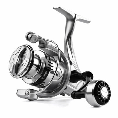 Fisherman Metal Spool Spinning Reel 5.2/1 Gear Ratio Heavy Duty Bait Cast Reel Comfortable Smooth Fishing Reel Lake Fishing